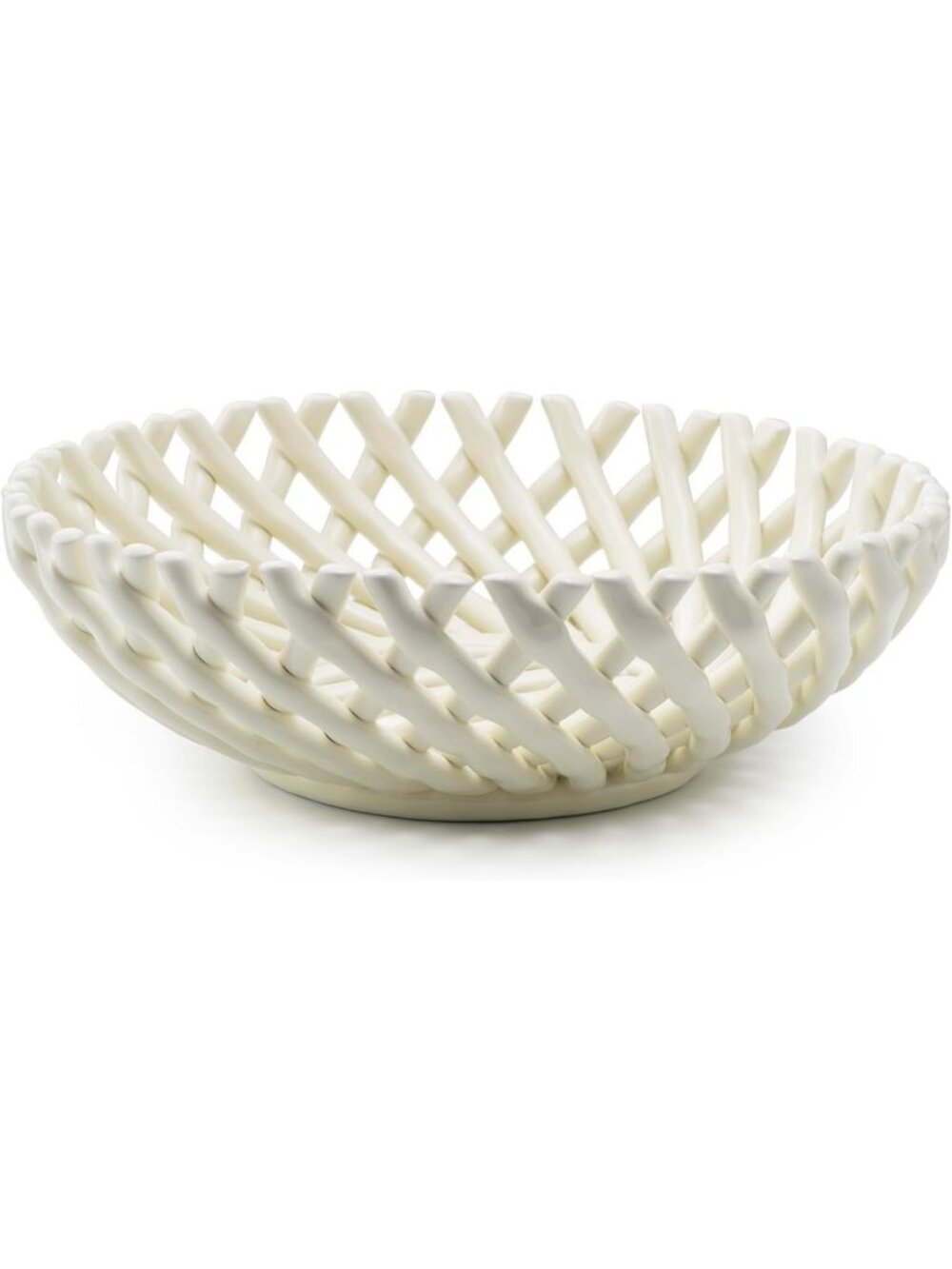 Handmade 10-Inch Ceramic Fruit Bowl - Decorative Kitchen Basket for Fruits
